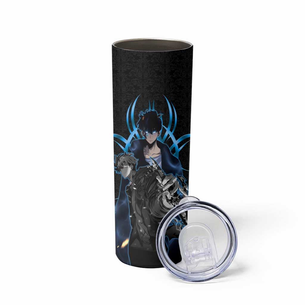 Sung Jin Woo Solo Leveling Skinny Tumbler Neon Shadowcore Anime Style