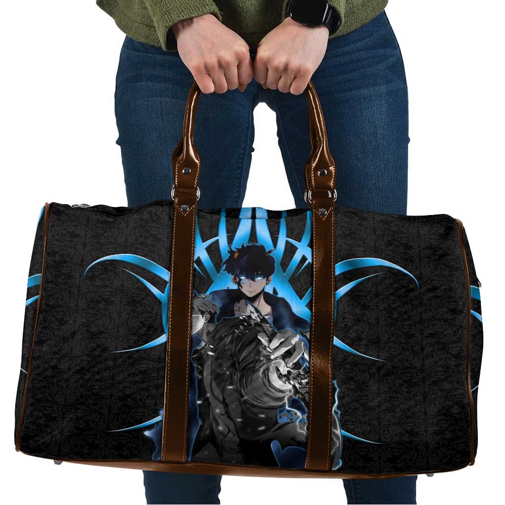 Sung Jin Woo Solo Leveling Travel Bag Neon Shadowcore Anime Style