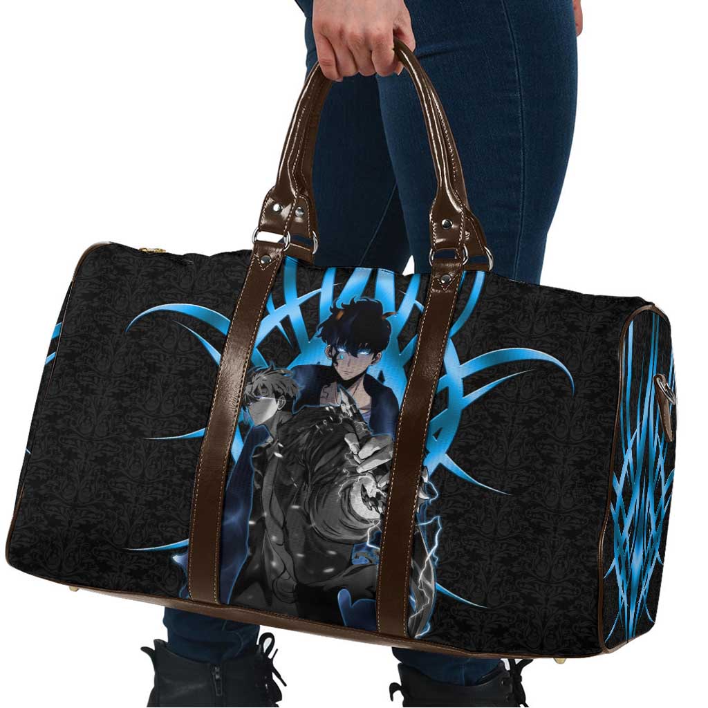 Sung Jin Woo Solo Leveling Travel Bag Neon Shadowcore Anime Style