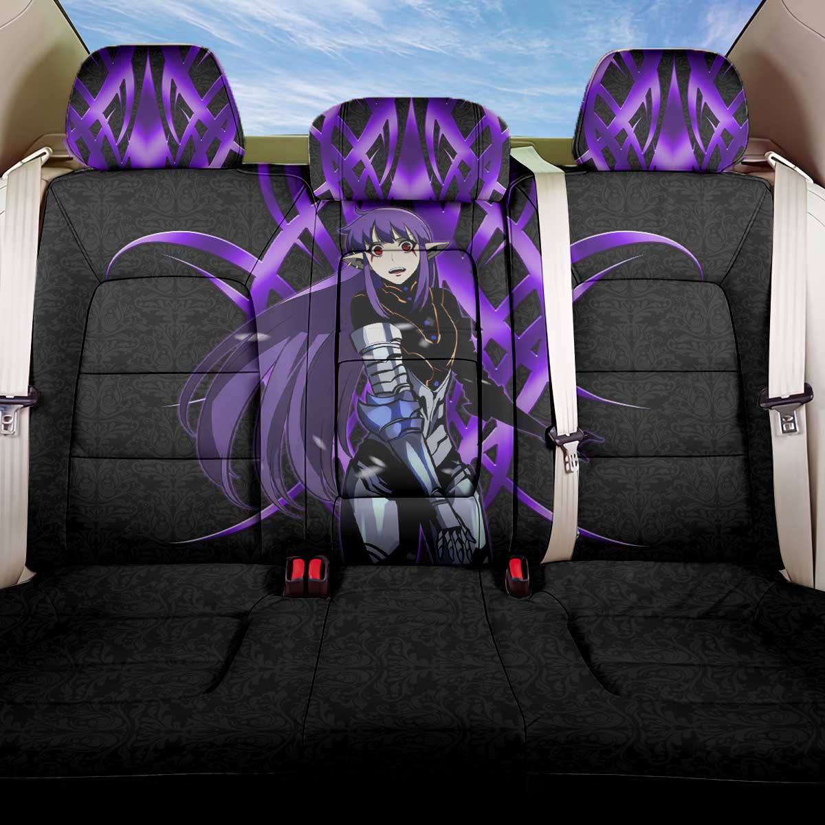 Esil Radiru Solo Leveling Back Car Seat Cover Cyber Gothic Anime Style