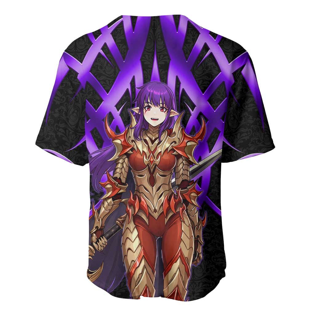 Esil Radiru Solo Leveling Baseball Jersey Cyber Gothic Anime Style