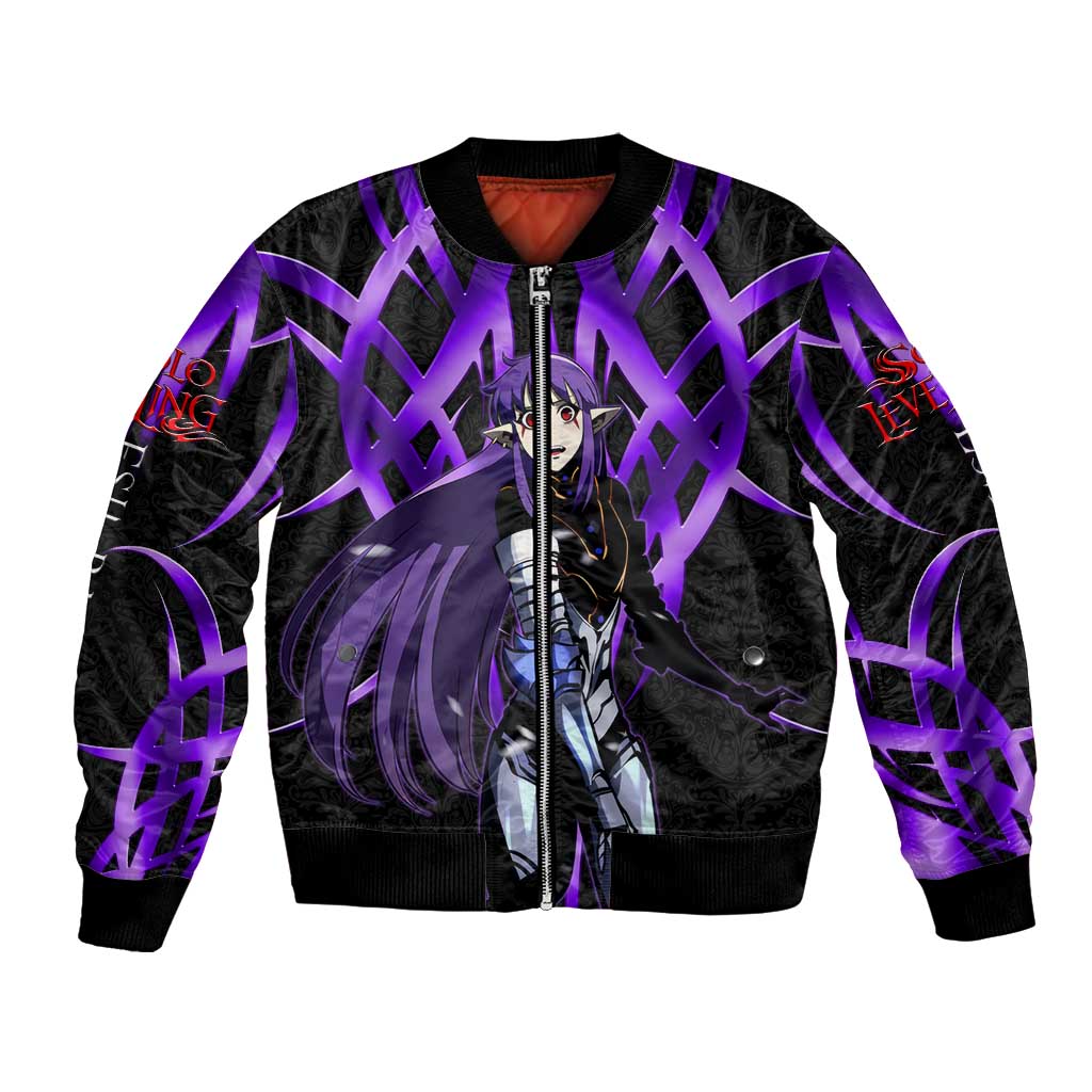 Esil Radiru Solo Leveling Bomber Jacket Cyber Gothic Anime Style