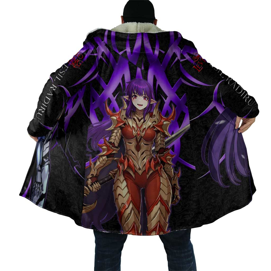 Esil Radiru Solo Leveling Cloak Cyber Gothic Anime Style