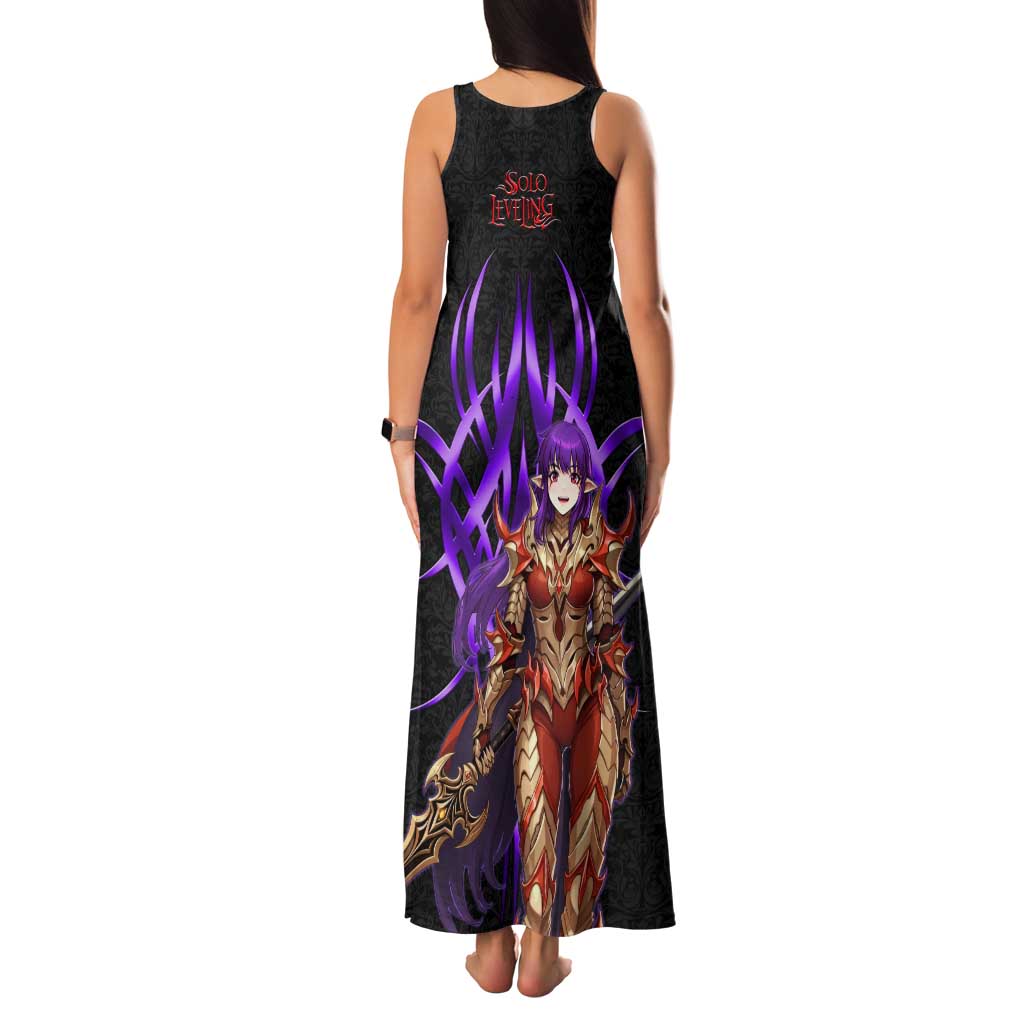 Esil Radiru Solo Leveling Family Matching Tank Maxi Dress and Hawaiian Shirt Cyber Gothic Anime Style