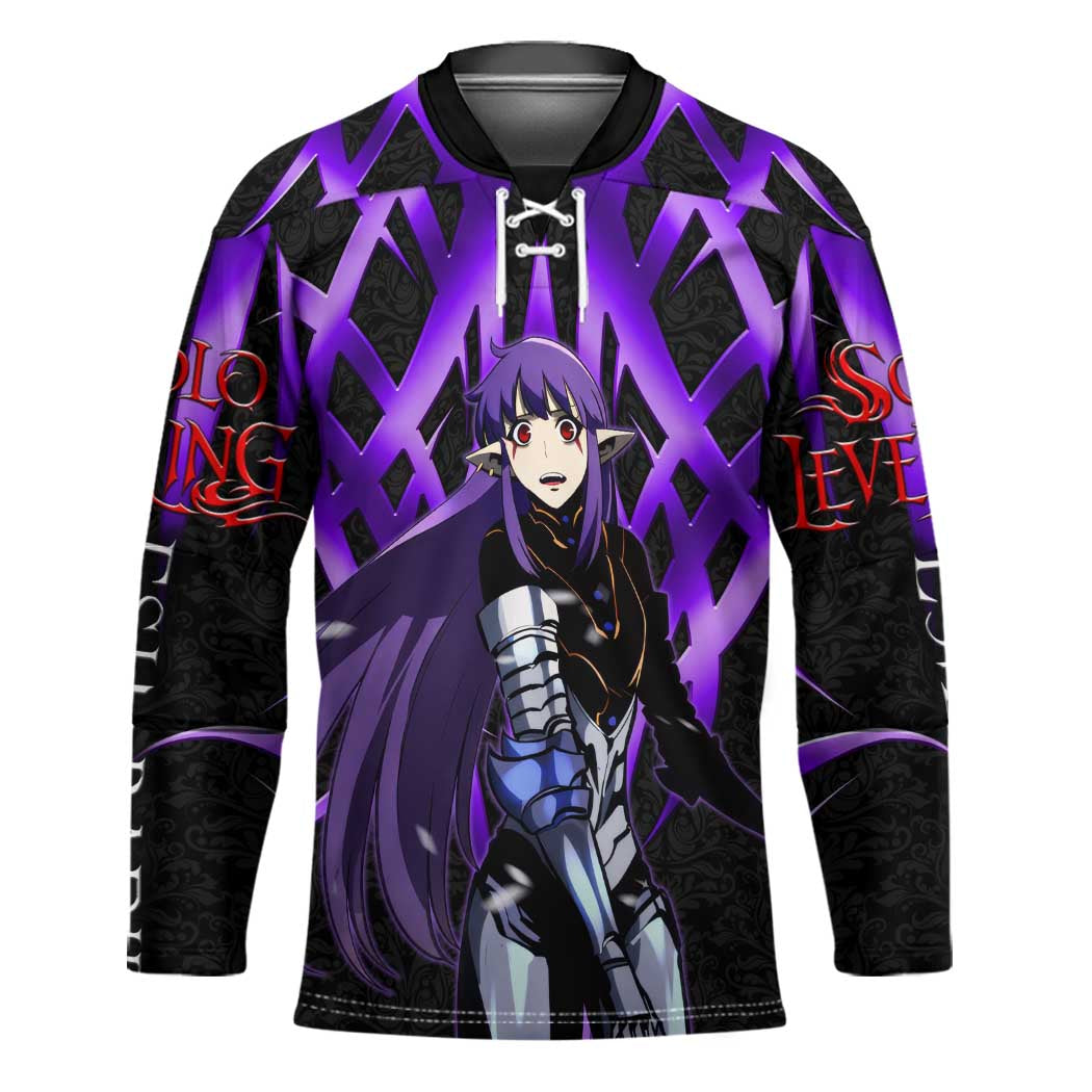 Esil Radiru Solo Leveling Hockey Jersey Cyber Gothic Anime Style