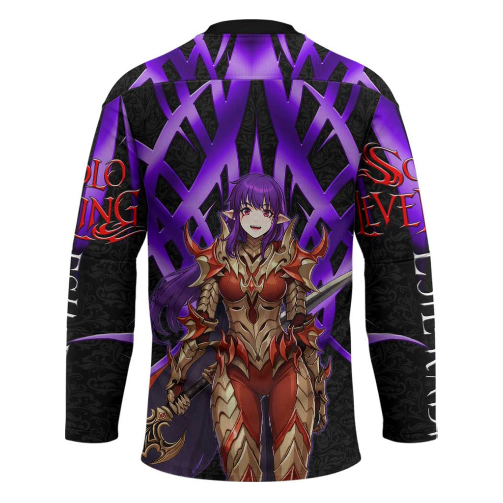 Esil Radiru Solo Leveling Hockey Jersey Cyber Gothic Anime Style