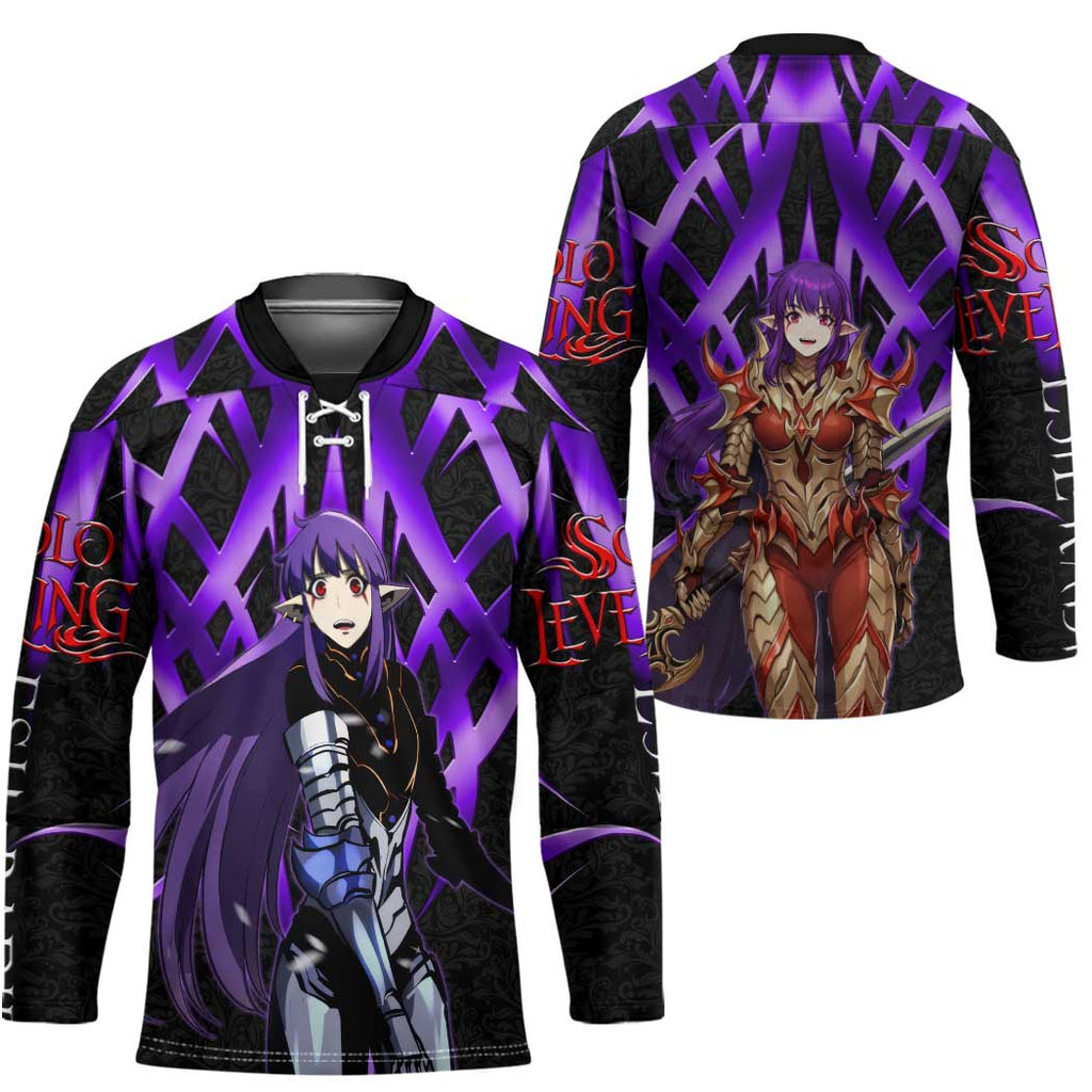 Esil Radiru Solo Leveling Hockey Jersey Cyber Gothic Anime Style