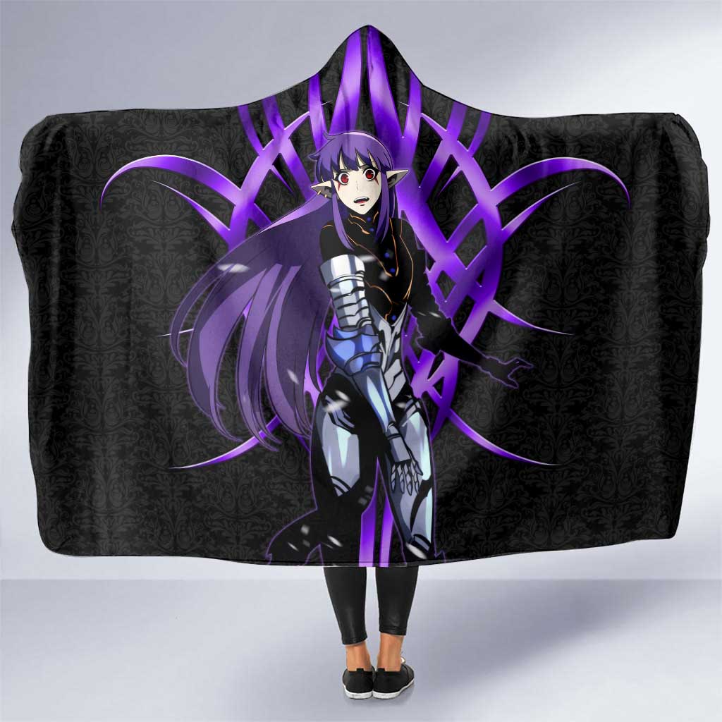 Esil Radiru Solo Leveling Hooded Blanket Cyber Gothic Anime Style