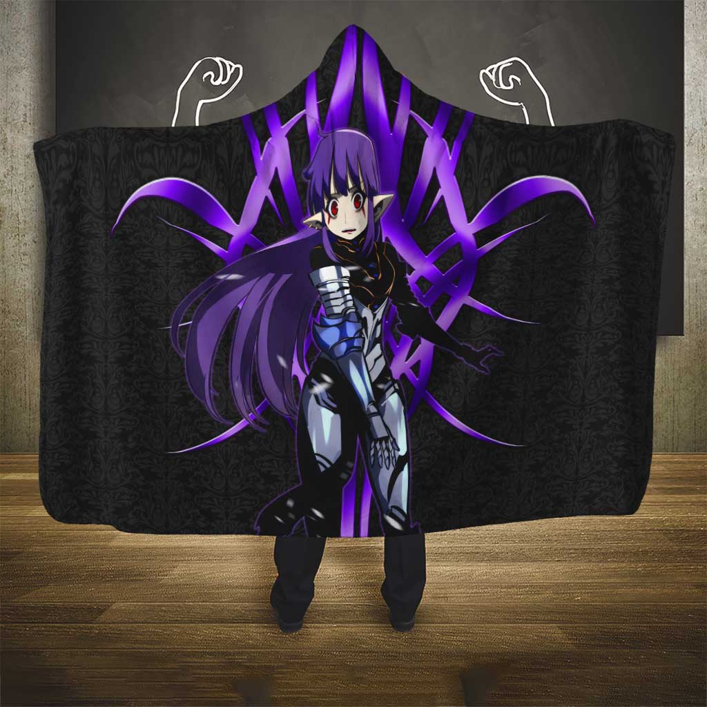 Esil Radiru Solo Leveling Hooded Blanket Cyber Gothic Anime Style