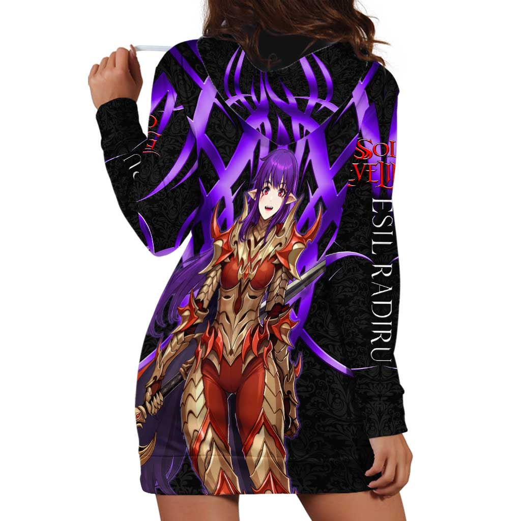 Esil Radiru Solo Leveling Hoodie Dress Cyber Gothic Anime Style