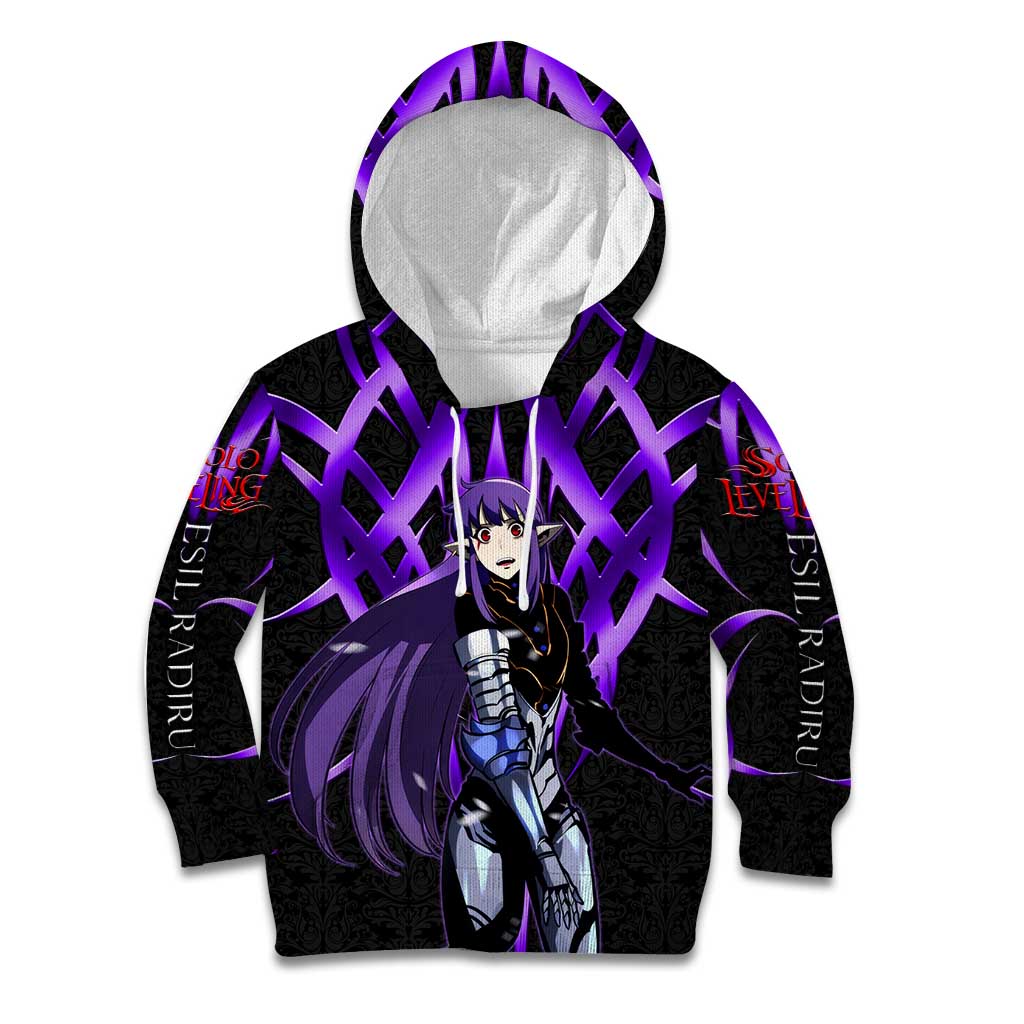 Esil Radiru Solo Leveling Kid Hoodie Cyber Gothic Anime Style