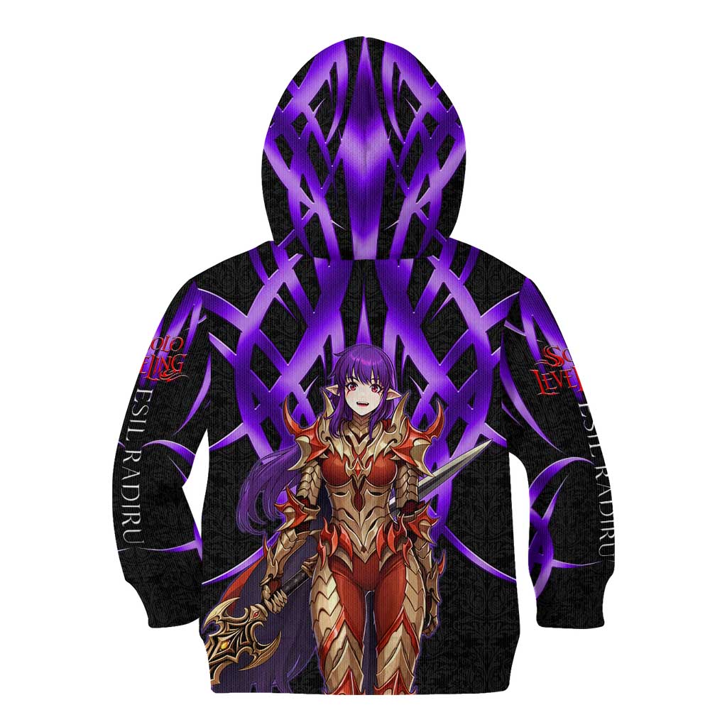 Esil Radiru Solo Leveling Kid Hoodie Cyber Gothic Anime Style