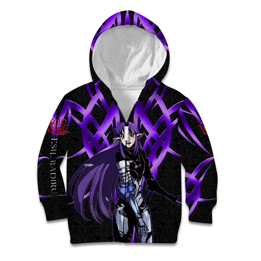 Esil Radiru Solo Leveling Kid Hoodie Cyber Gothic Anime Style