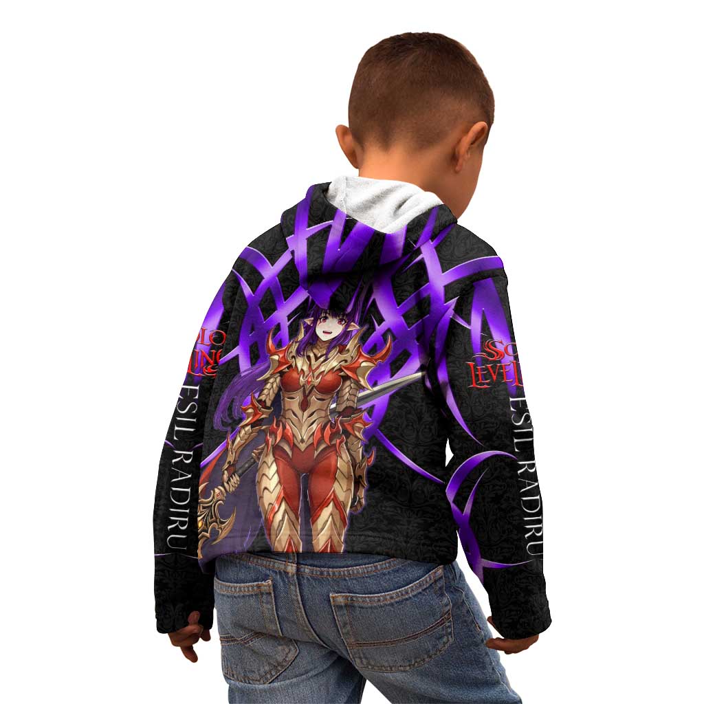 Esil Radiru Solo Leveling Kid Hoodie Cyber Gothic Anime Style