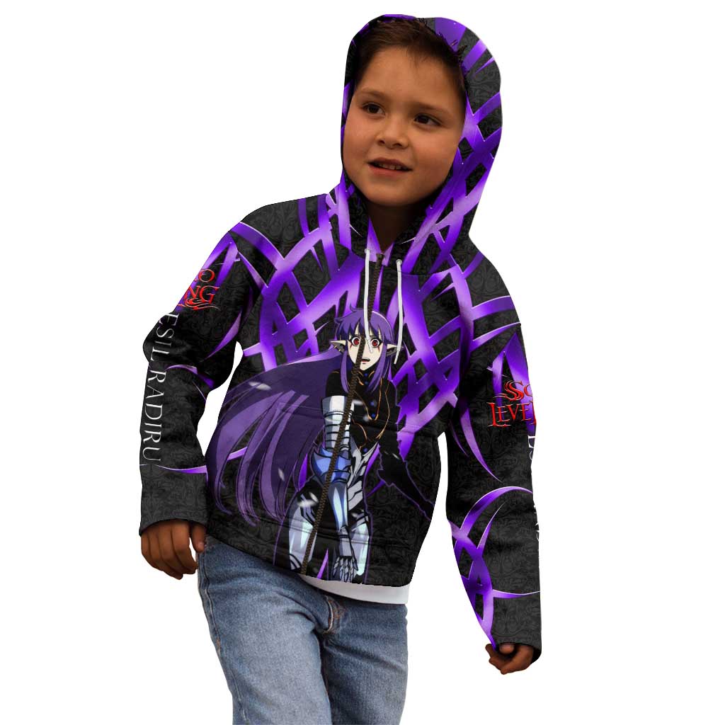 Esil Radiru Solo Leveling Kid Hoodie Cyber Gothic Anime Style