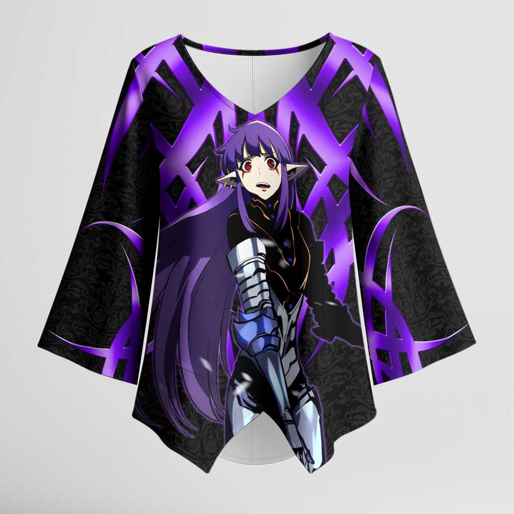Esil Radiru Solo Leveling Kimono Sleeve Blouse Cyber Gothic Anime Style