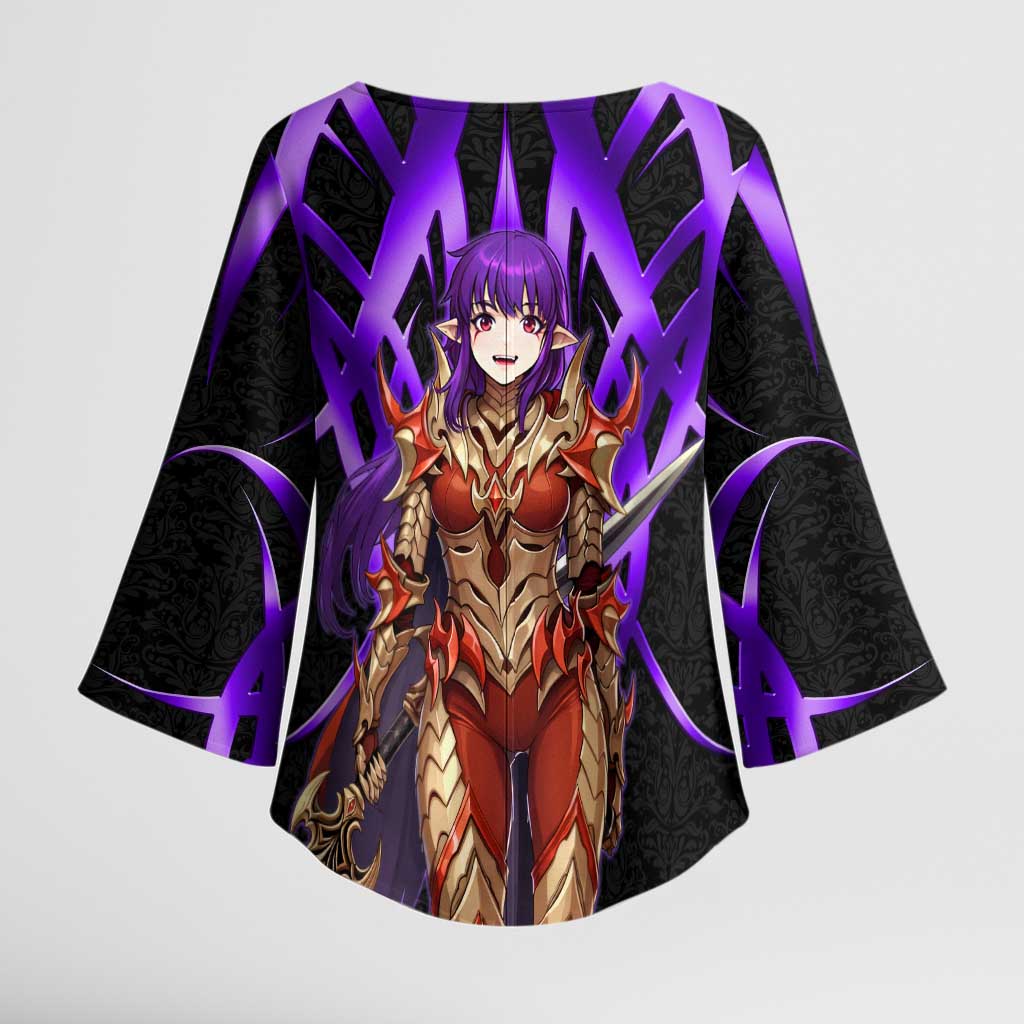 Esil Radiru Solo Leveling Kimono Sleeve Blouse Cyber Gothic Anime Style
