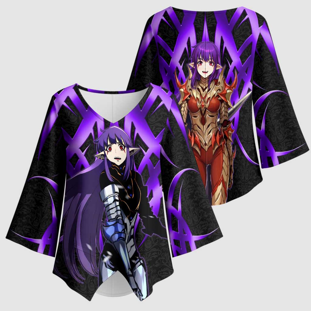 Esil Radiru Solo Leveling Kimono Sleeve Blouse Cyber Gothic Anime Style