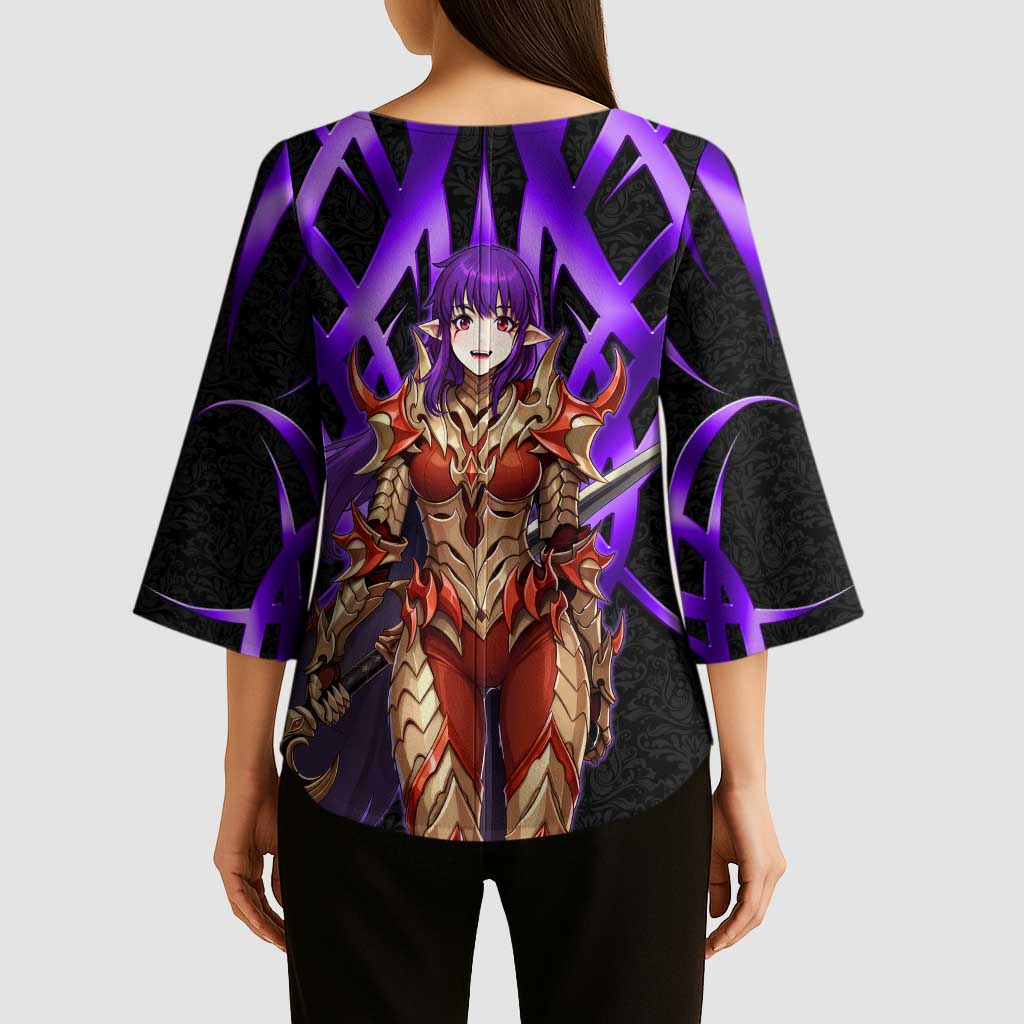 Esil Radiru Solo Leveling Kimono Sleeve Blouse Cyber Gothic Anime Style