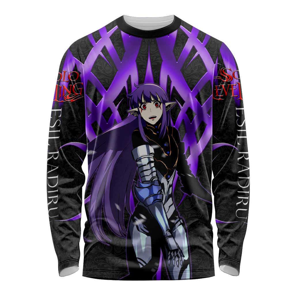 Esil Radiru Solo Leveling Long Sleeve Shirt Cyber Gothic Anime Style