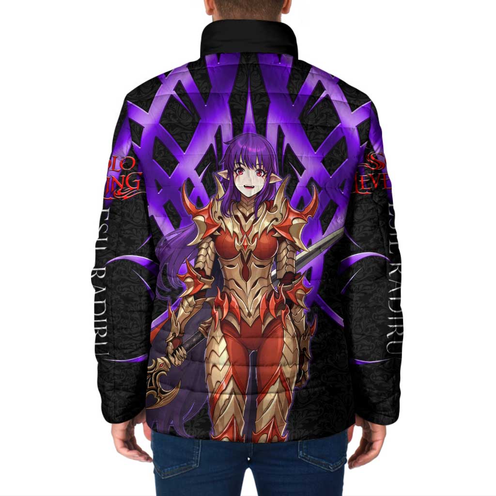Esil Radiru Solo Leveling Padded Jacket Cyber Gothic Anime Style