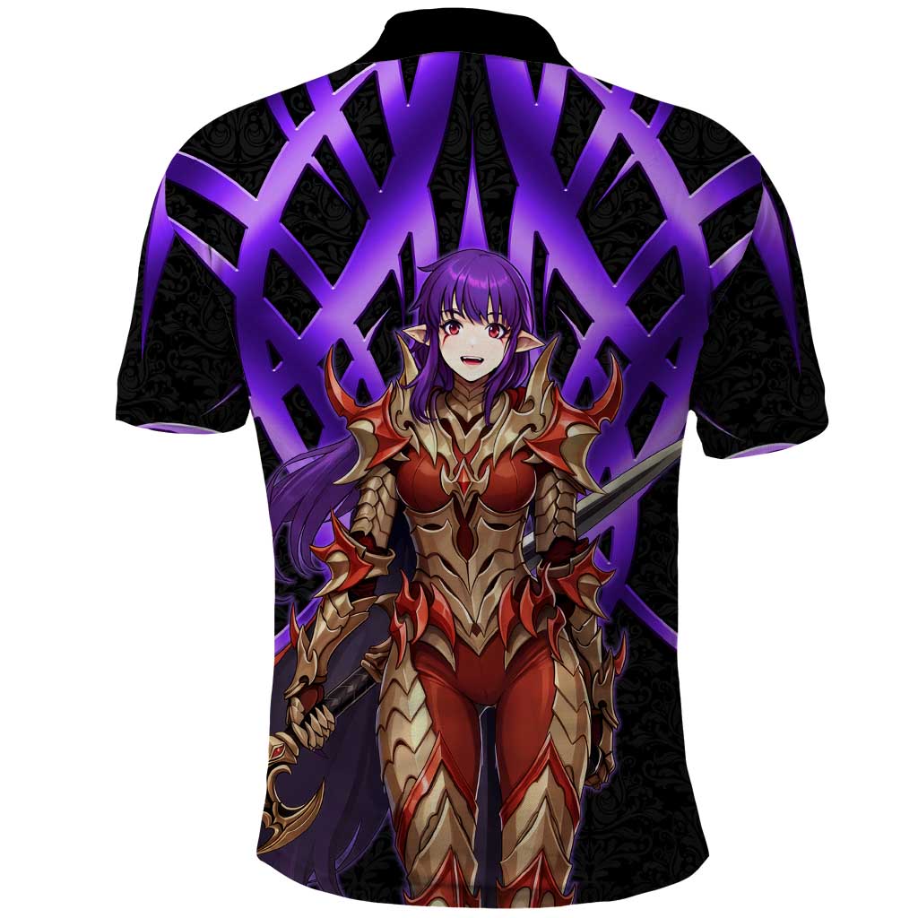 Esil Radiru Solo Leveling Polo Shirt Cyber Gothic Anime Style