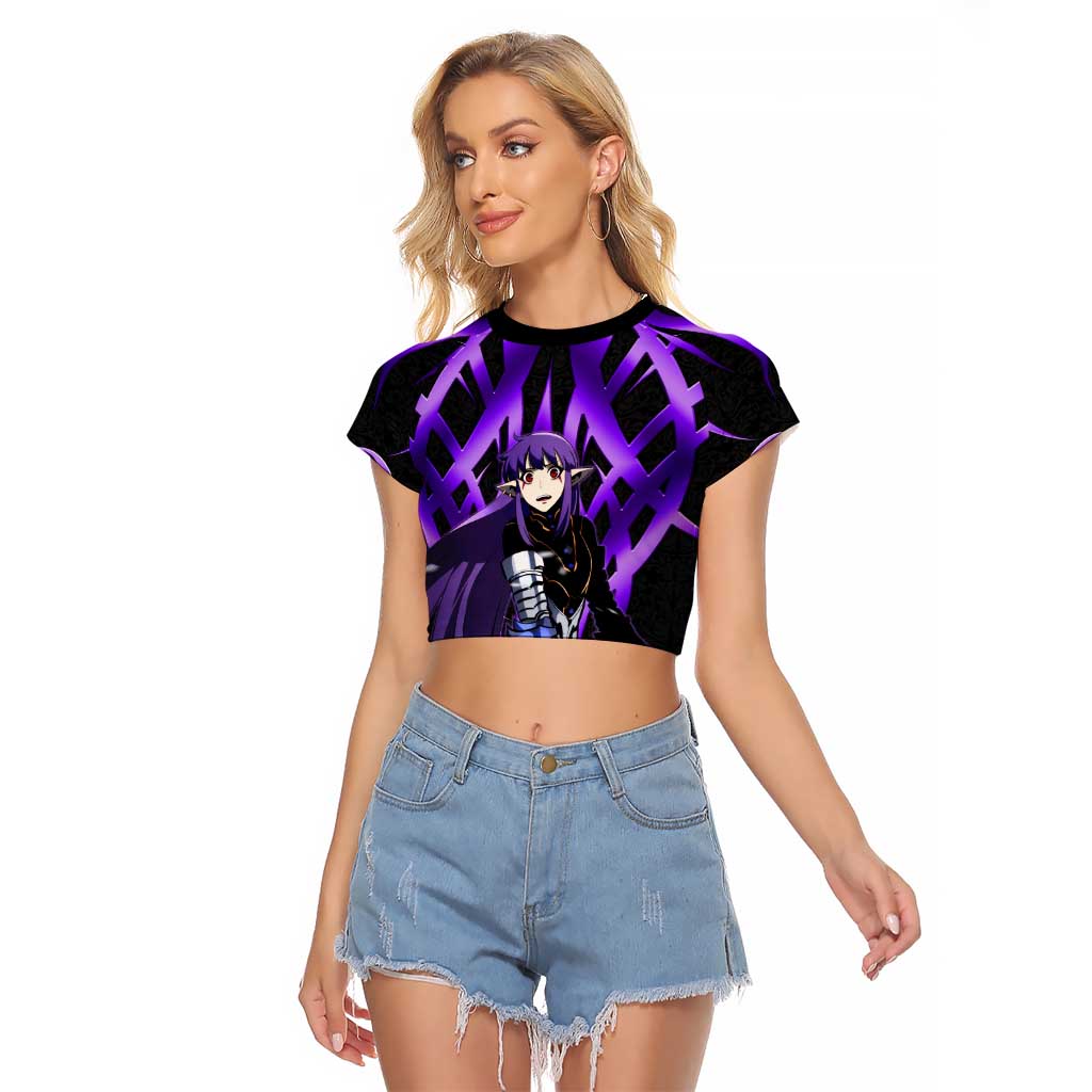 Esil Radiru Solo Leveling Raglan Cropped T Shirt Cyber Gothic Anime Style
