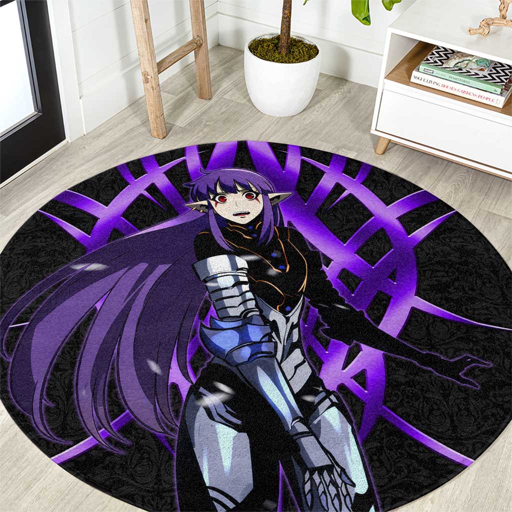 Esil Radiru Solo Leveling Round Carpet Cyber Gothic Anime Style