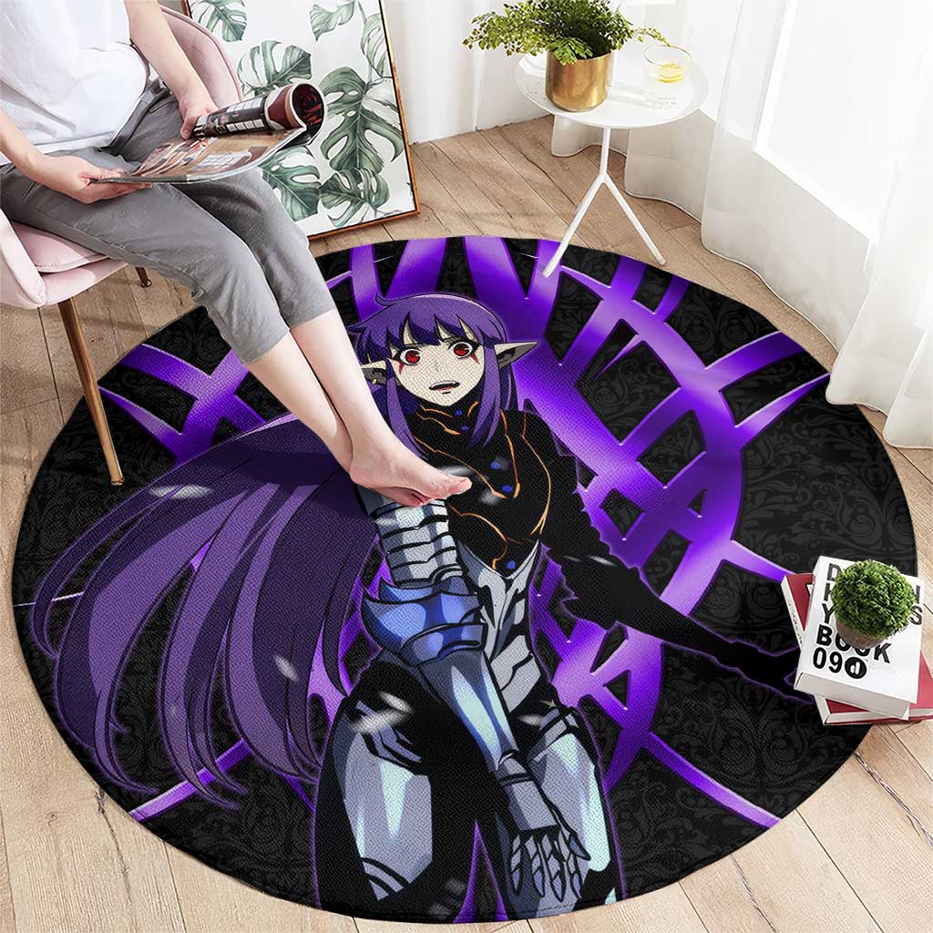 Esil Radiru Solo Leveling Round Carpet Cyber Gothic Anime Style