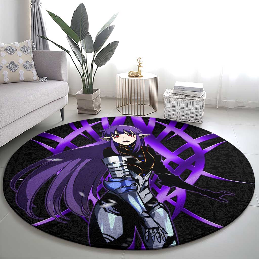 Esil Radiru Solo Leveling Round Carpet Cyber Gothic Anime Style