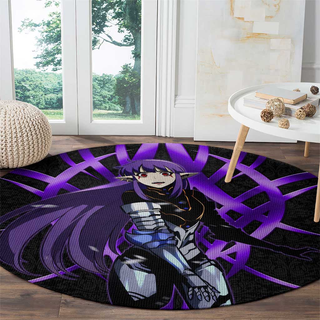 Esil Radiru Solo Leveling Round Carpet Cyber Gothic Anime Style