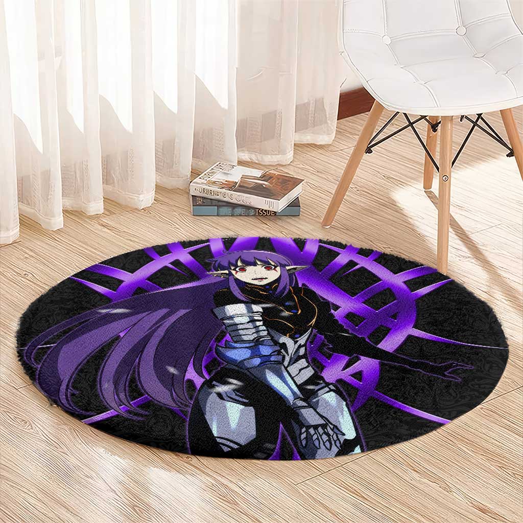 Esil Radiru Solo Leveling Round Carpet Cyber Gothic Anime Style