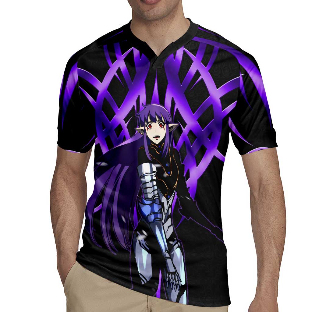 Esil Radiru Solo Leveling Rugby Jersey Cyber Gothic Anime Style