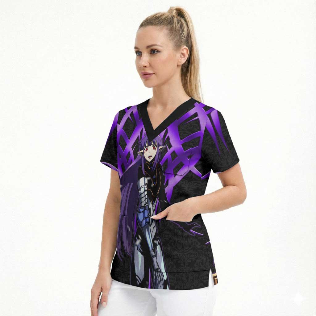 Esil Radiru Solo Leveling Scrub Top Cyber Gothic Anime Style