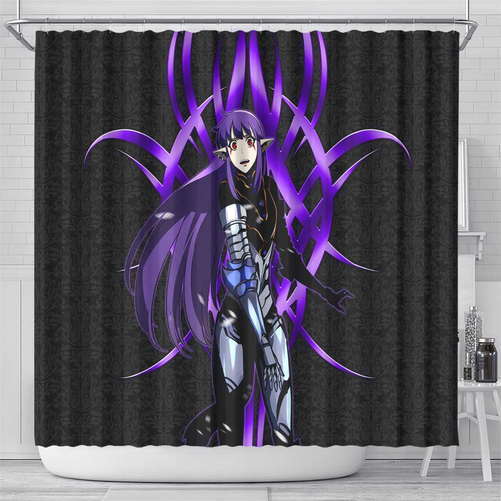 Esil Radiru Solo Leveling Shower Curtain Cyber Gothic Anime Style