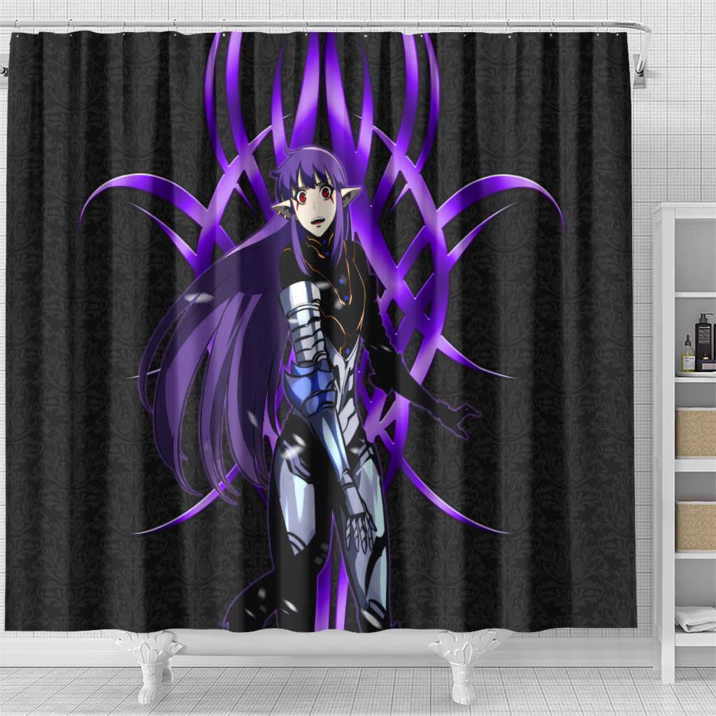Esil Radiru Solo Leveling Shower Curtain Cyber Gothic Anime Style