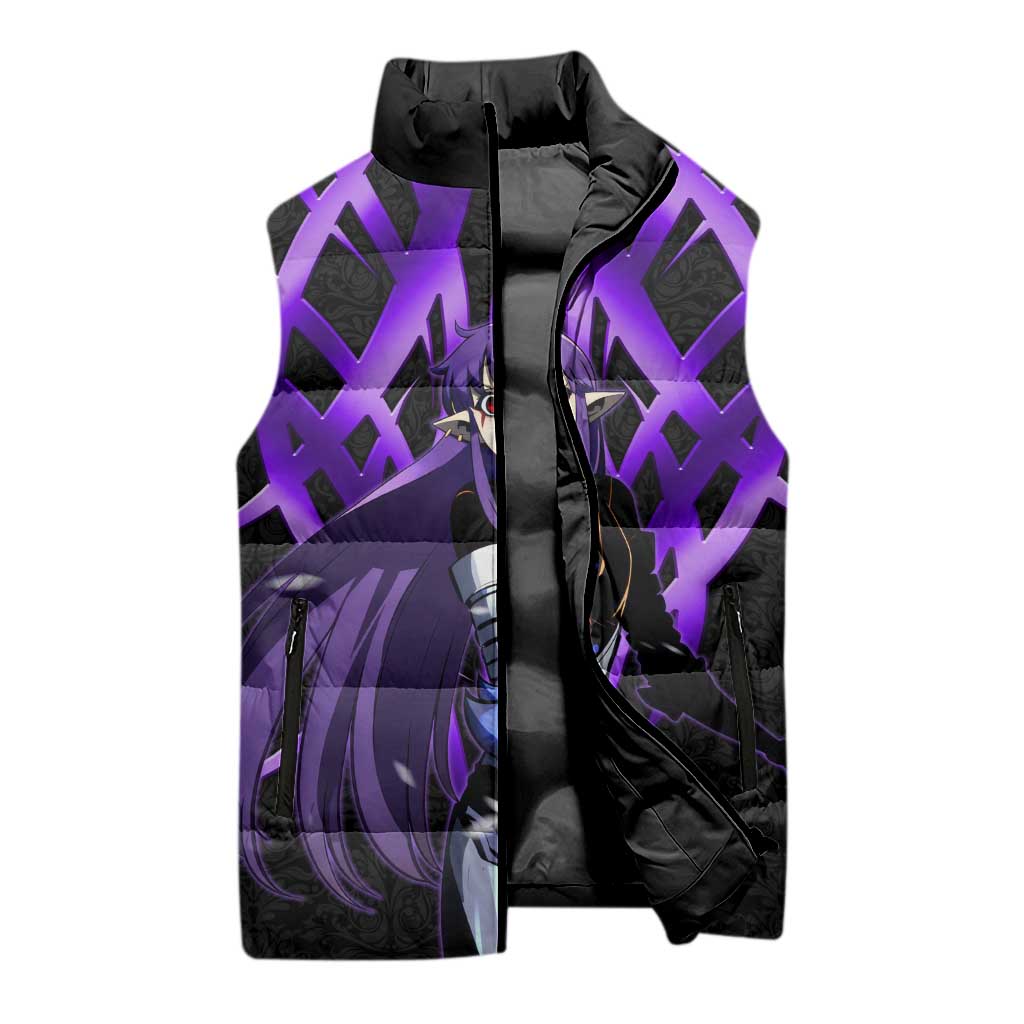 Esil Radiru Solo Leveling Sleeveless Puffer Jacket Cyber Gothic Anime Style