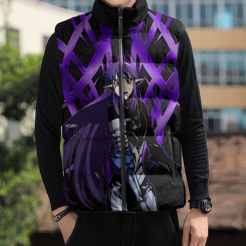 Esil Radiru Solo Leveling Sleeveless Puffer Jacket Cyber Gothic Anime Style