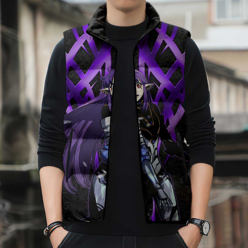 Esil Radiru Solo Leveling Sleeveless Puffer Jacket Cyber Gothic Anime Style