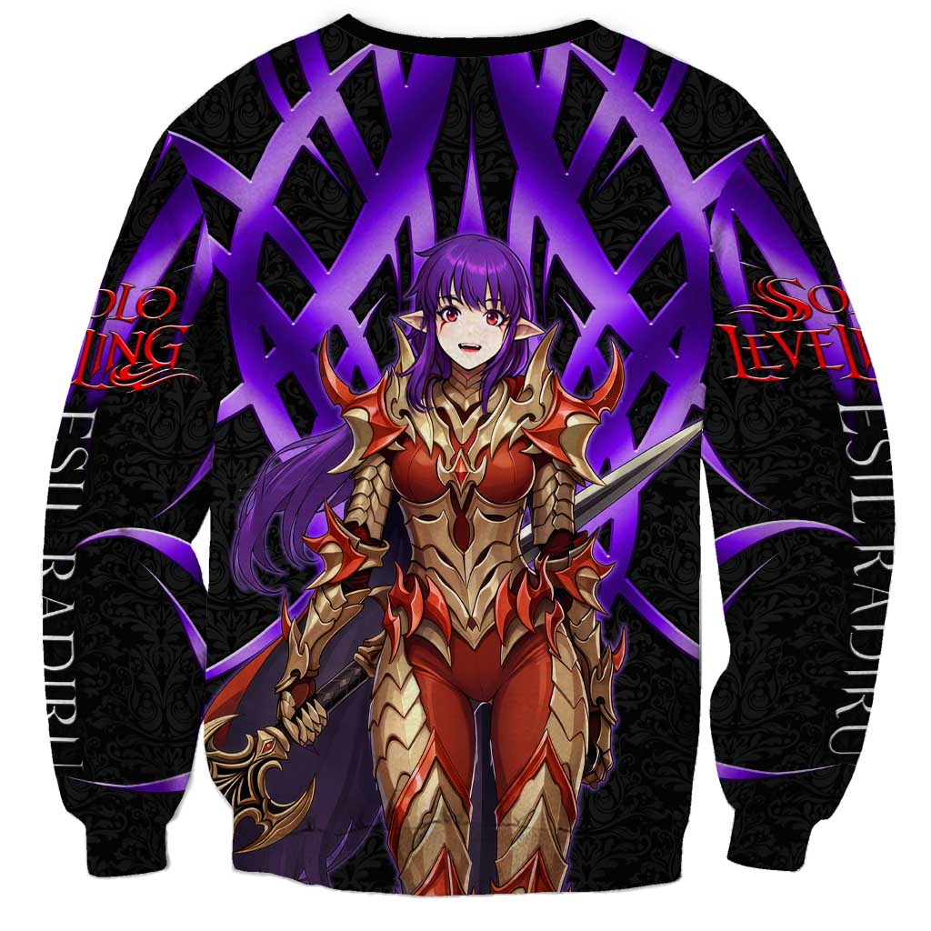 Esil Radiru Solo Leveling Sweatshirt Cyber Gothic Anime Style