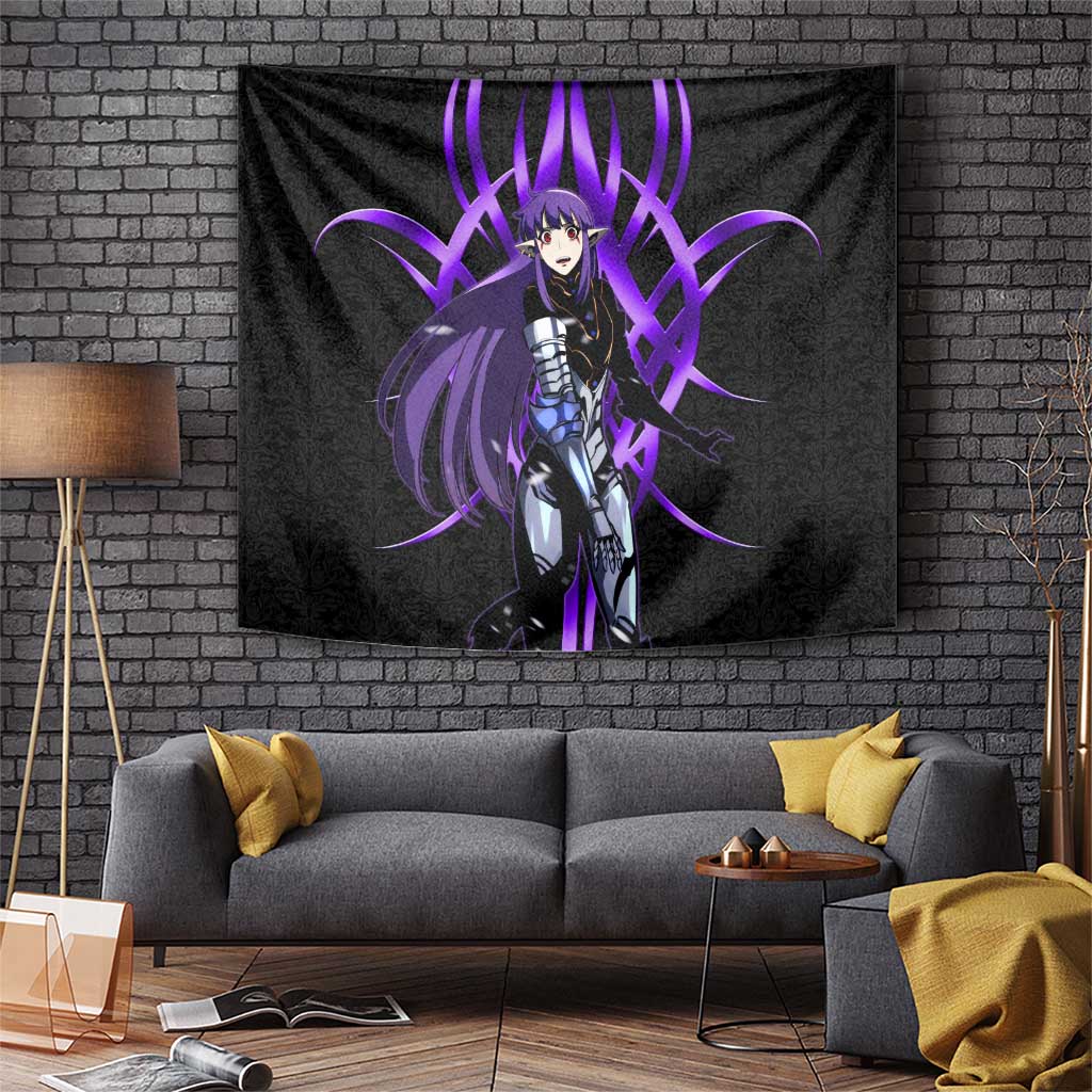 Esil Radiru Solo Leveling Tapestry Cyber Gothic Anime Style