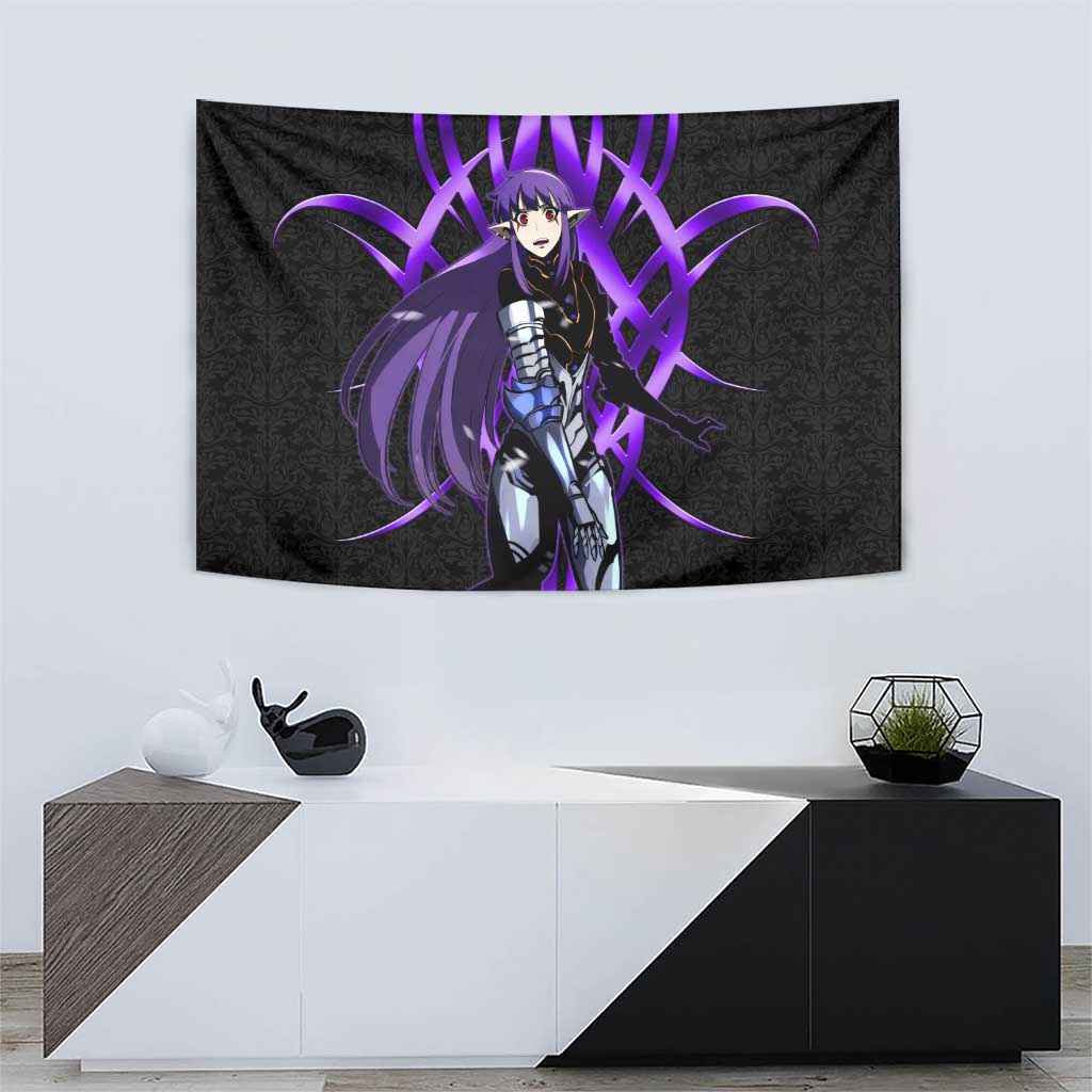 Esil Radiru Solo Leveling Tapestry Cyber Gothic Anime Style