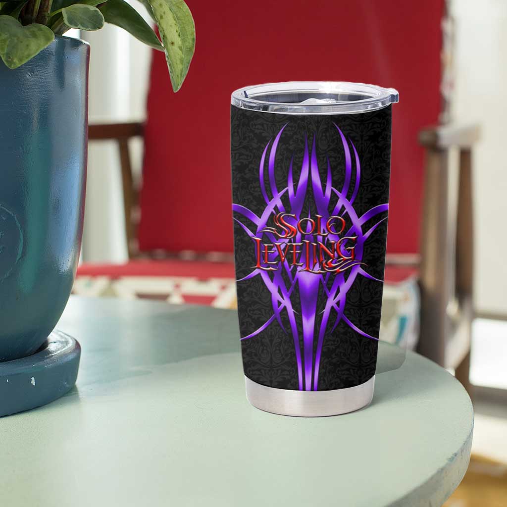 Esil Radiru Solo Leveling Tumbler Cup Cyber Gothic Anime Style