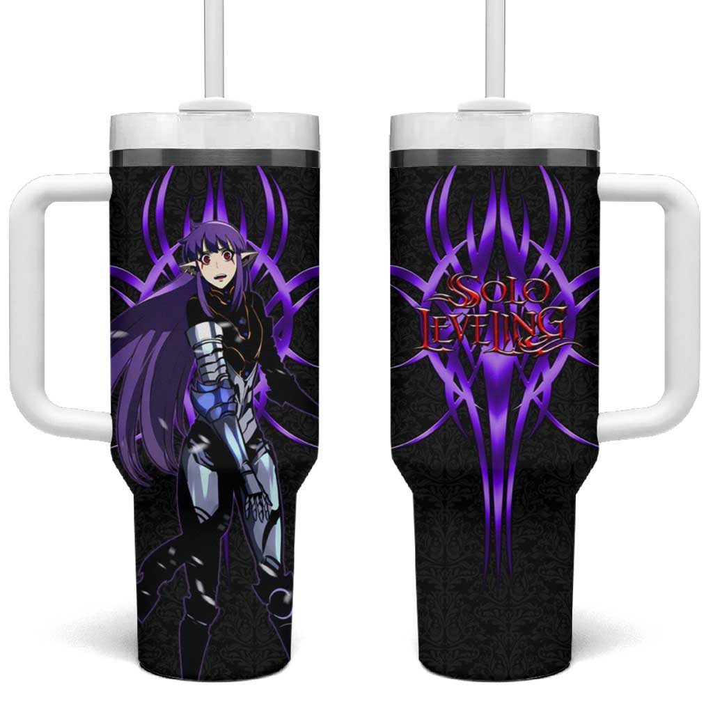 Esil Radiru Solo Leveling Tumbler With Handle Cyber Gothic Anime Style