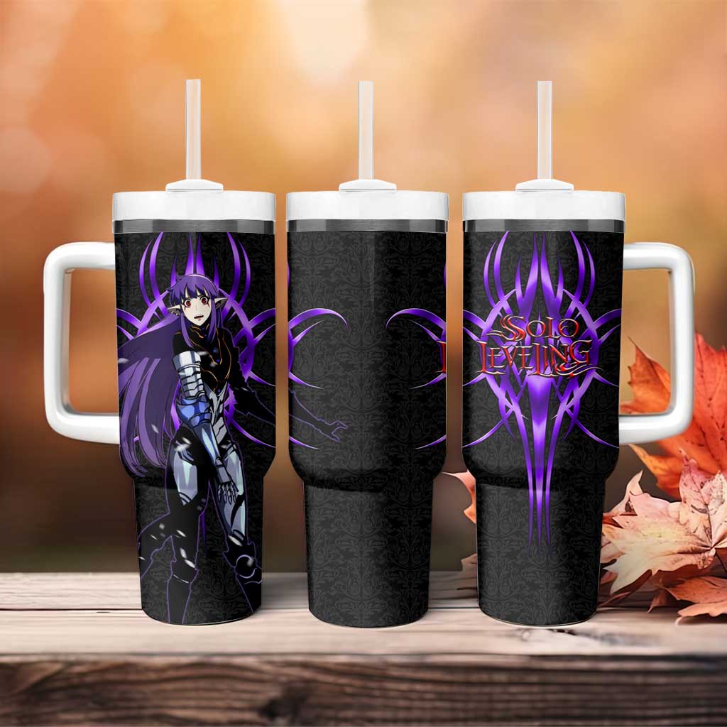 Esil Radiru Solo Leveling Tumbler With Handle Cyber Gothic Anime Style