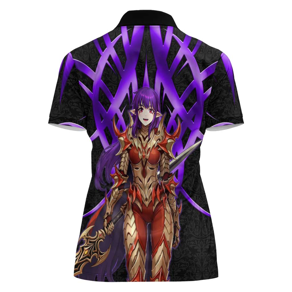 Esil Radiru Solo Leveling Women Polo Shirt Cyber Gothic Anime Style