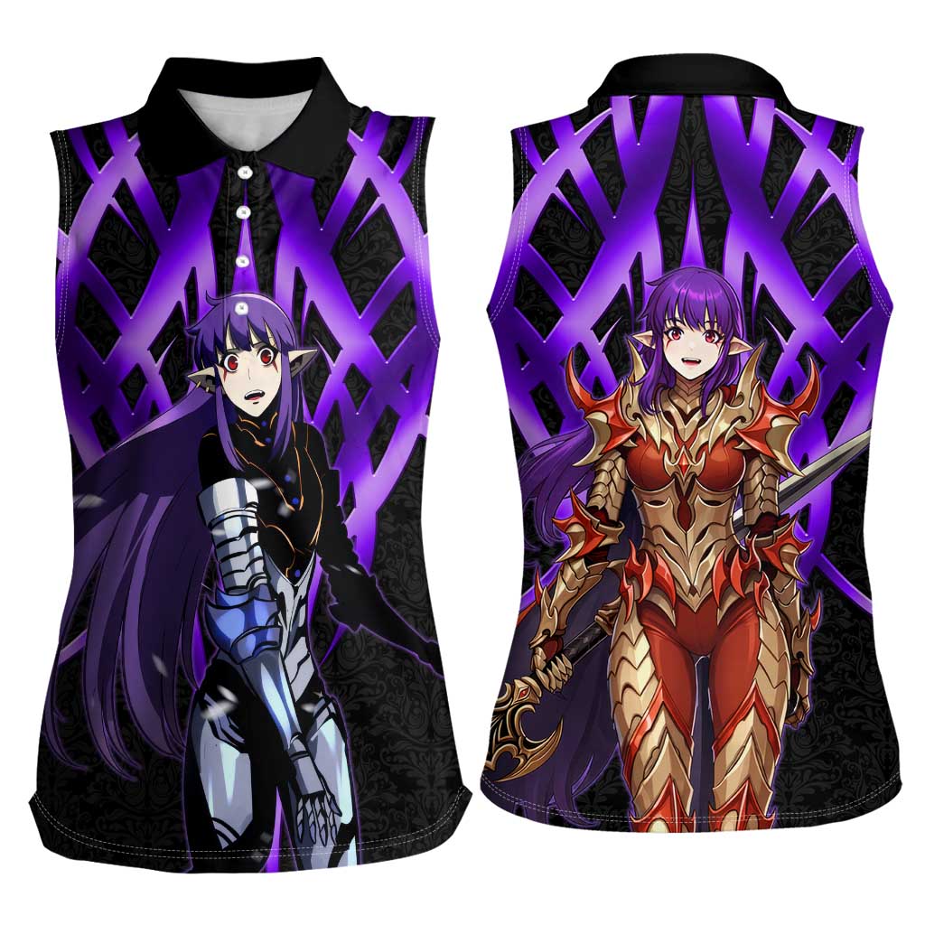 Esil Radiru Solo Leveling Women Sleeveless Polo Shirt Cyber Gothic Anime Style
