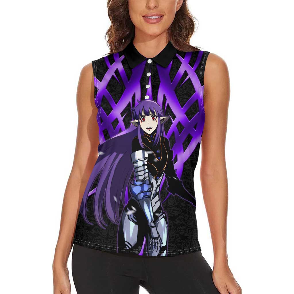 Esil Radiru Solo Leveling Women Sleeveless Polo Shirt Cyber Gothic Anime Style