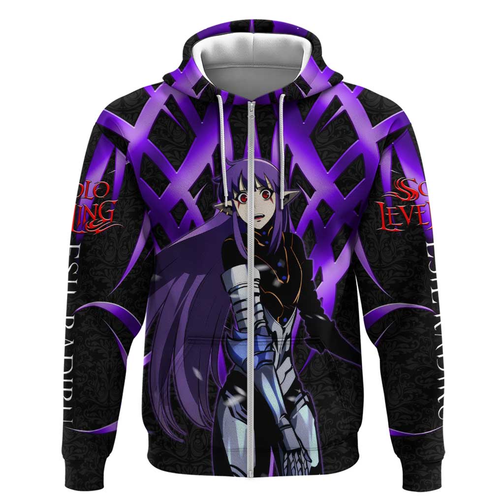 Esil Radiru Solo Leveling Zip Hoodie Cyber Gothic Anime Style