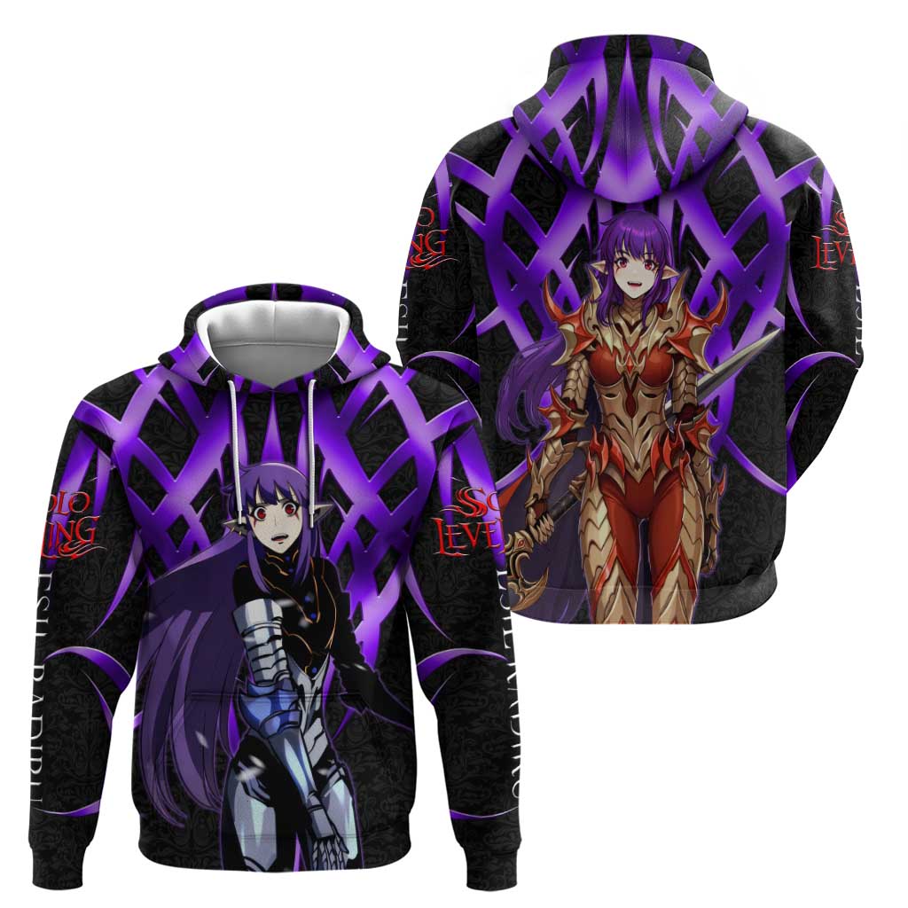 Esil Radiru Solo Leveling Zip Hoodie Cyber Gothic Anime Style